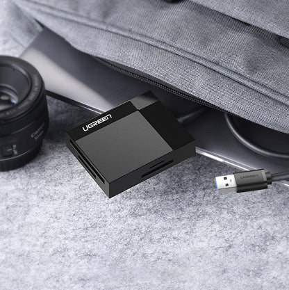 Čtečka karet USB 3.0 UGREEN CR125, SD - microSD - CF - MS, černá