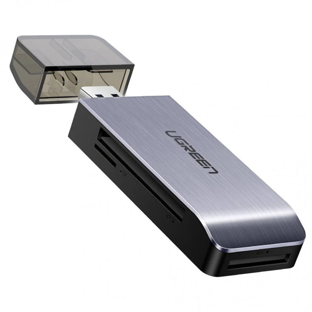 Čtečka karet USB 3.0 UGREEN CM180, SD - microSD - CF - MS, šedá