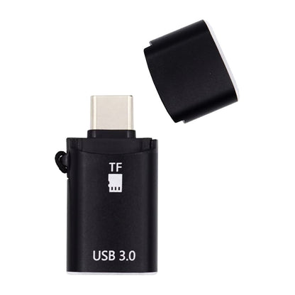 Čtečka karet USB-C Techsuit AluVoltX, USB-A (OTG) - microSD, černá