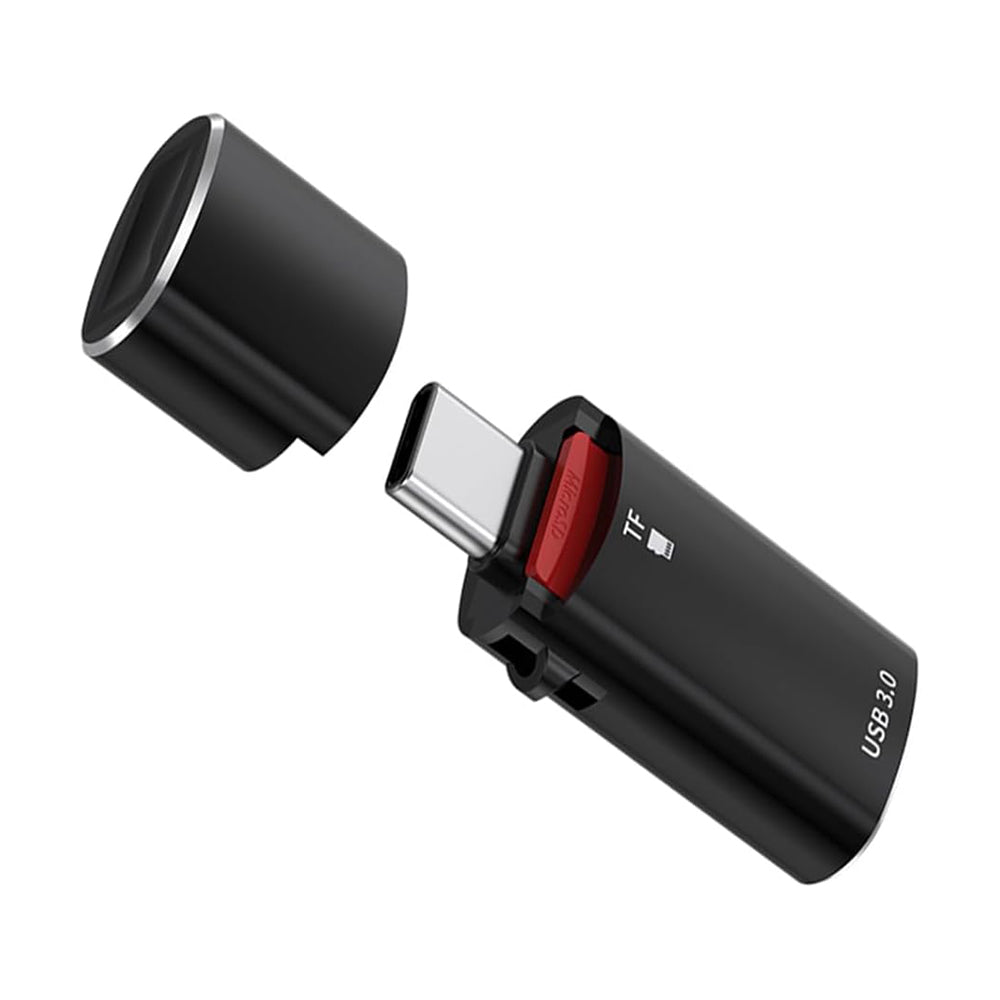 Čtečka karet USB-C Techsuit AluVoltX, USB-A (OTG) - microSD, černá