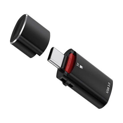 Čtečka karet USB-C Techsuit AluVoltX, USB-A (OTG) - microSD, černá