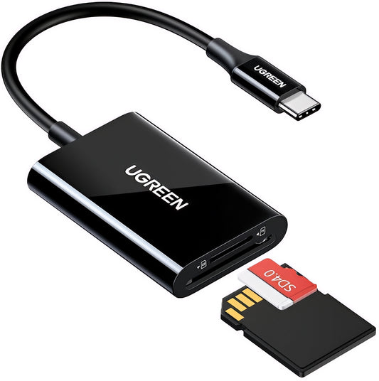 Čtečka karet USB-C UGREEN CM265, SD - microSD, černá