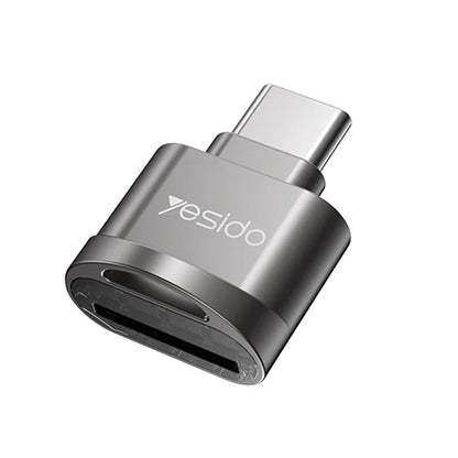 Čtečka karet USB-C Yesido GS19, USB-A (OTG) - microSD, šedá