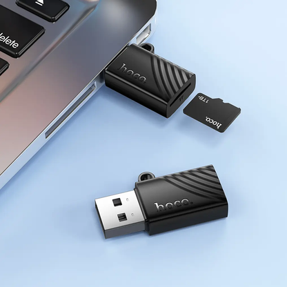 Čtečka karet USB HOCO HB53, microSD, černá