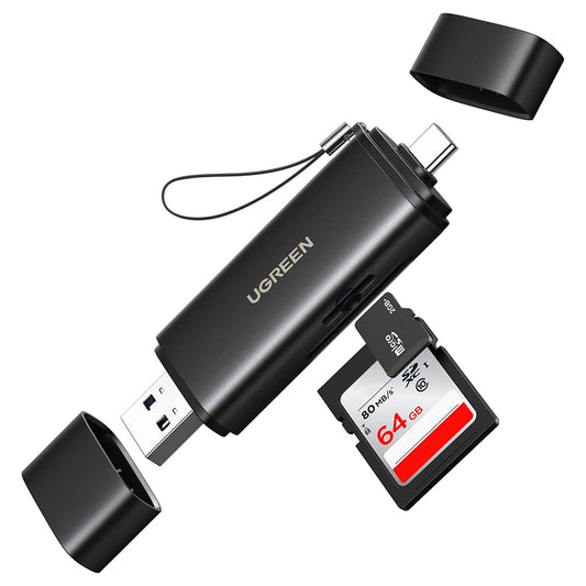 Čtečka karet USB / USB-C UGREEN CM803 (65024), SD - microSD, černá