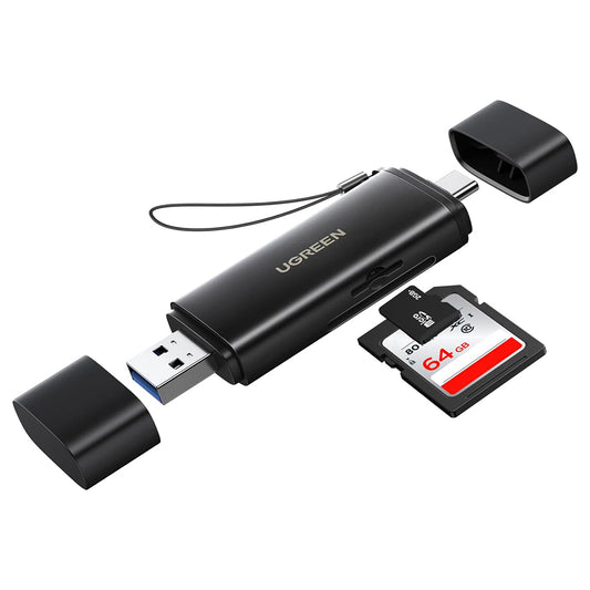 Čtečka karet USB / USB-C UGREEN CM803 (65024), SD - microSD, černá