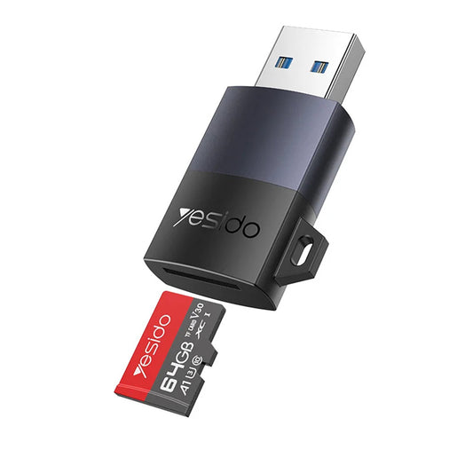 Čtečka karet USB Yesido GS36, microSD, černá