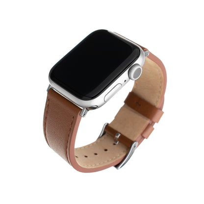 Fixed Leather řemínek pro Apple Watch 49mm / 46mm / 45mm / 44mm / 42mm Series, hnědý