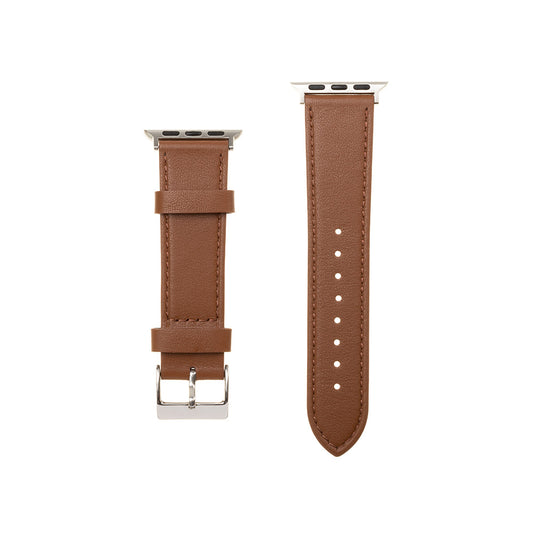 Fixed Leather řemínek pro Apple Watch 49mm / 46mm / 45mm / 44mm / 42mm Series, hnědý