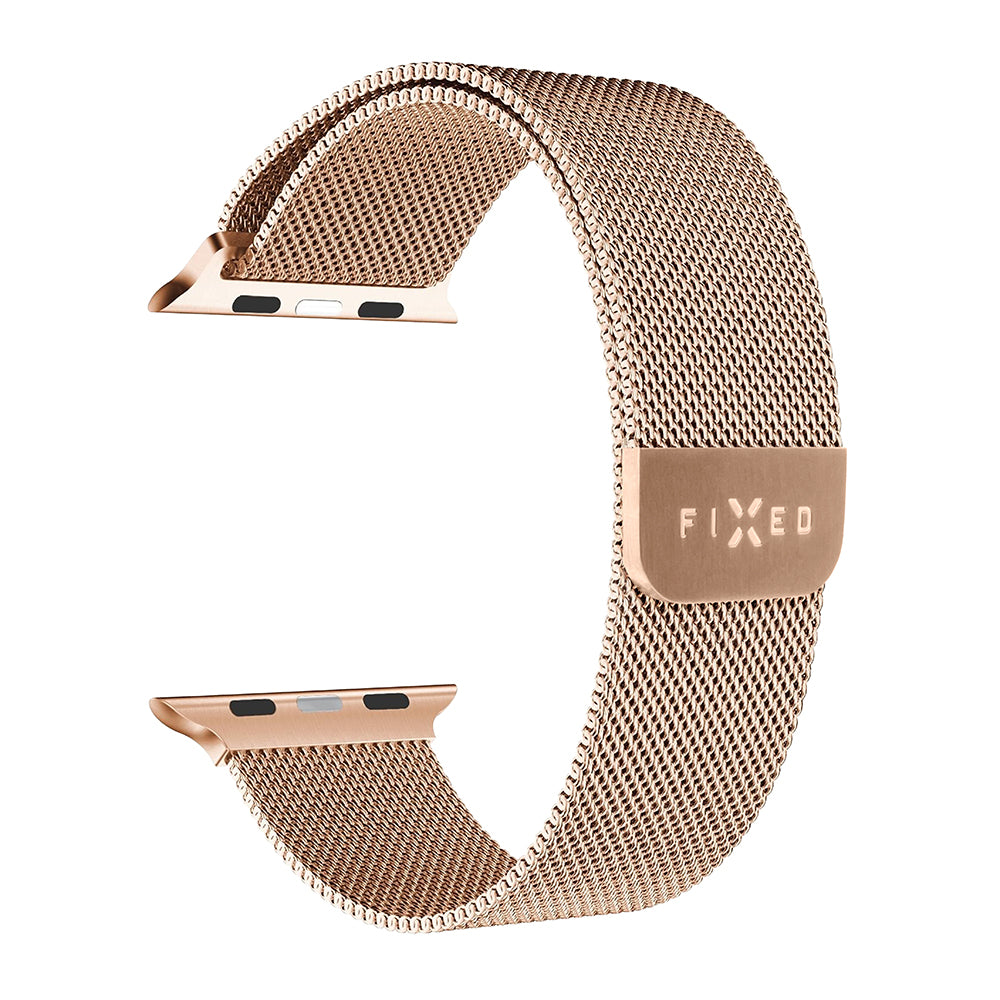 Fixed Mesh Strap for Apple Watch 42mm / 41mm / 40mm / 38mm Series, Rose Gold