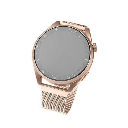 Řemínek Fixed Mesh pro Huawei Watch / Garmin Watch Series, 18mm, Růžově zlatý