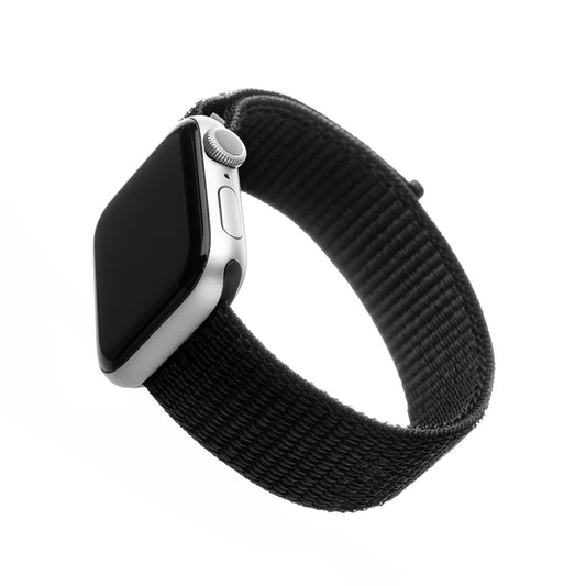 Nylonový řemínek Fixed pro Apple Watch 49mm / 46mm / 45mm / 44mm / 42mm Series, černý