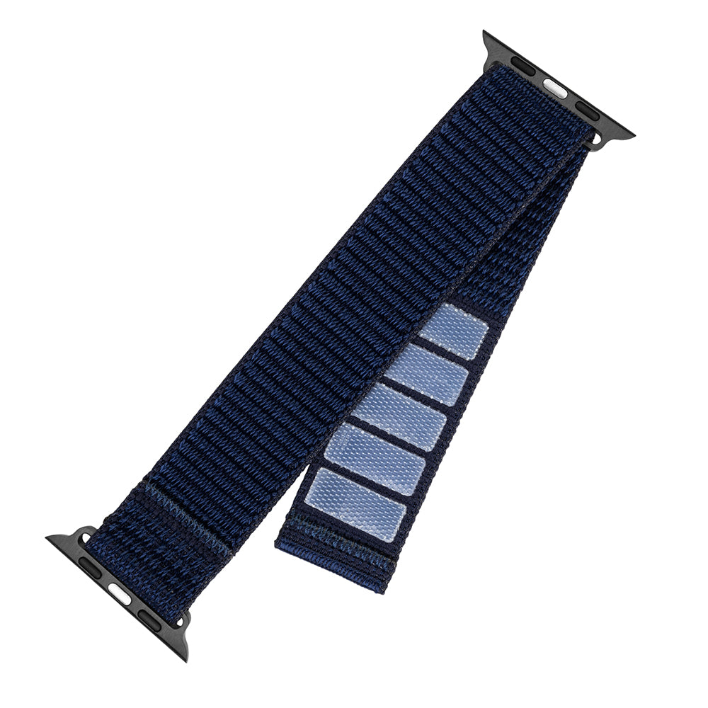 Fixed Nylon Sporty řemínek pro Apple Watch 42mm / 41mm / 40mm / 38mm Series, Tmavě modrá