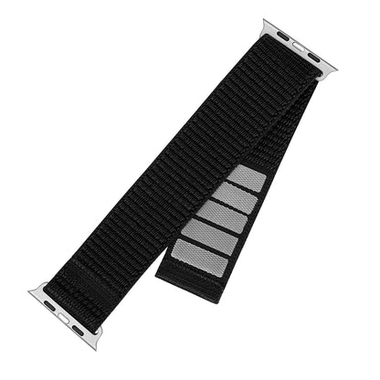 Fixed Nylon Sporty řemínek pro Apple Watch 42mm / 41mm / 40mm / 38mm Series, černý