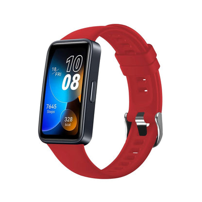 Fixed Silicone řemínek pro Huawei Band 10 / 9 / 8, Červený