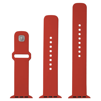 Fixed Silicone Sporty Strap for Apple Watch 49mm / 46mm / 45mm / 44mm / 42mm Series, Red
