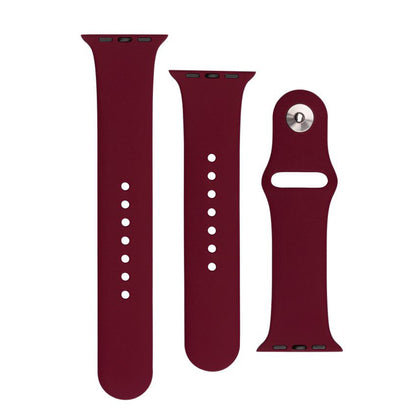 Fixed Silicone Sporty řemínek pro Apple Watch 49mm / 46mm / 45mm / 44mm / 42mm Series, Višňová