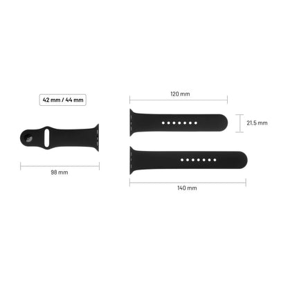 Fixed Silicone Sporty řemínek pro Apple Watch 49mm / 46mm / 45mm / 44mm / 42mm Series, Višňová