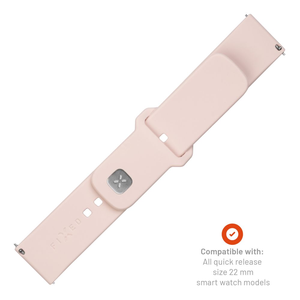Fixed Silicone Sporty řemínek pro Huawei Watch / Xiaomi Watch Series, 22mm, Růžový