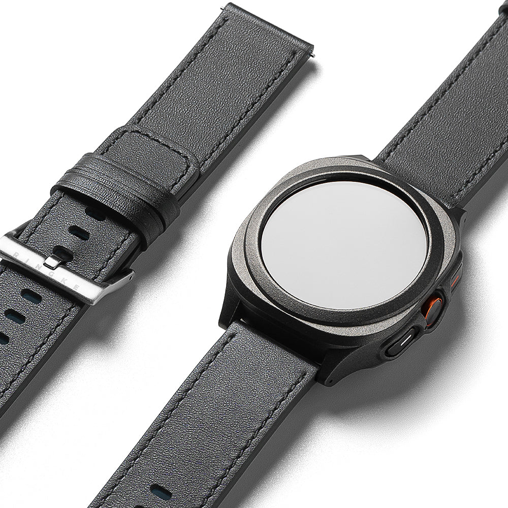 Řemínek Ringke One Basic Bold pro Fossil Watch / Mobvoi Watch / Suunto Watch Series, 24mm, Černý.