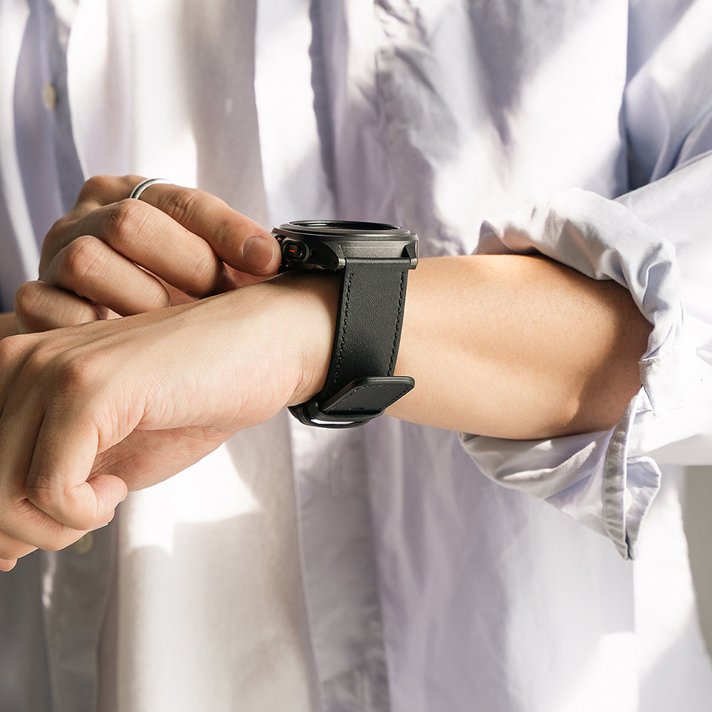 Řemínek Ringke One Basic Bold pro Fossil Watch / Mobvoi Watch / Suunto Watch Series, 24mm, Černý.