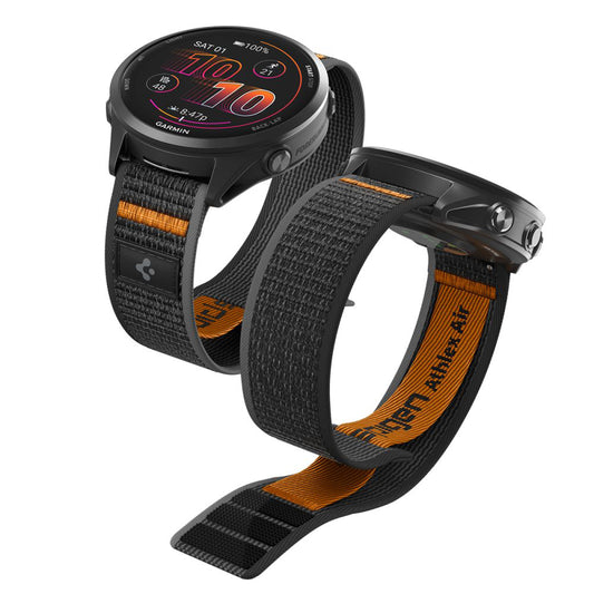 Řemínek Spigen Athlex Air 2 pro Garmin Watch Venu / Forerunner Series, 22mm, Černo-Oranžový AMP11425