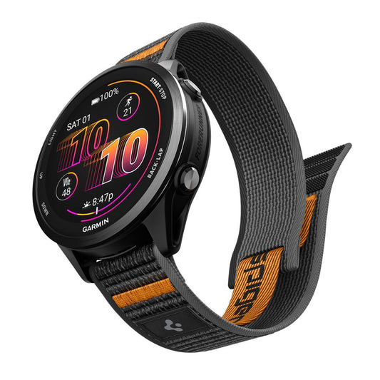 Řemínek Spigen Athlex Air 2 pro Garmin Watch Venu / Forerunner Series, 22mm, Černo-Oranžový AMP11425