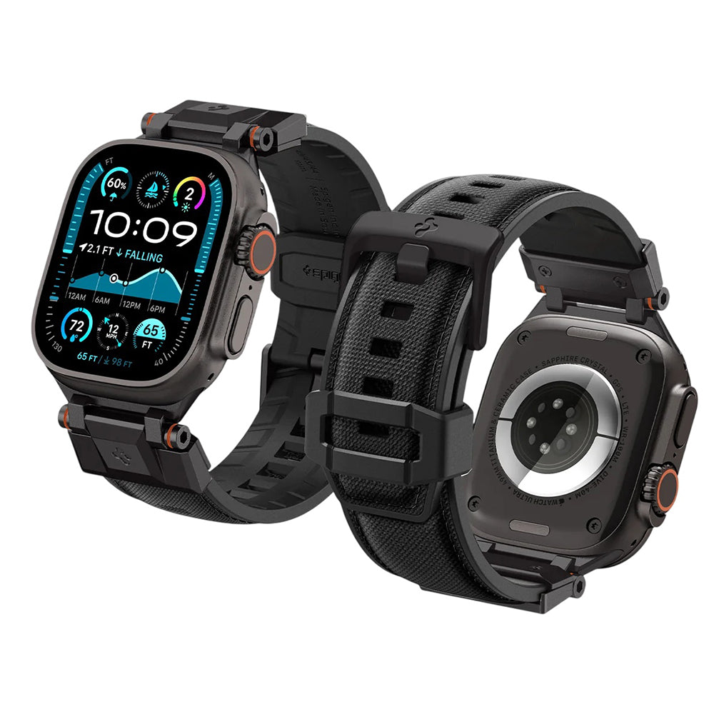 Řemínek Spigen DuraPro Armor pro Apple Watch 49mm / 46mm / 45mm / 44mm / 42mm Series, černý AMP06065