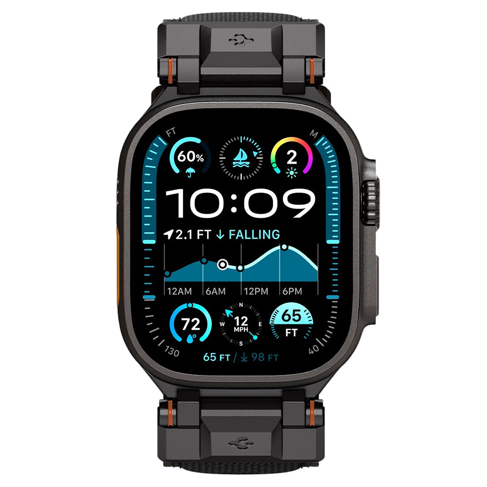 Řemínek Spigen DuraPro Armor pro Apple Watch 49mm / 46mm / 45mm / 44mm / 42mm Series, černý AMP06065