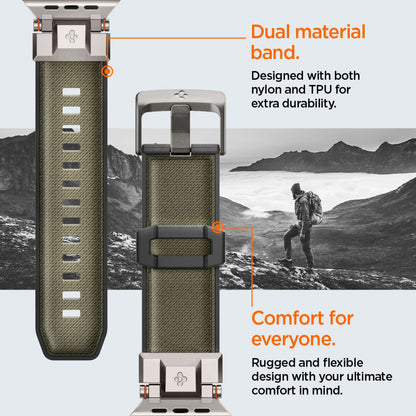 Popruh Spigen DuraPro Armor pro Apple Watch 49mm / 46mm / 45mm / 44mm / 42mm Series, zelený