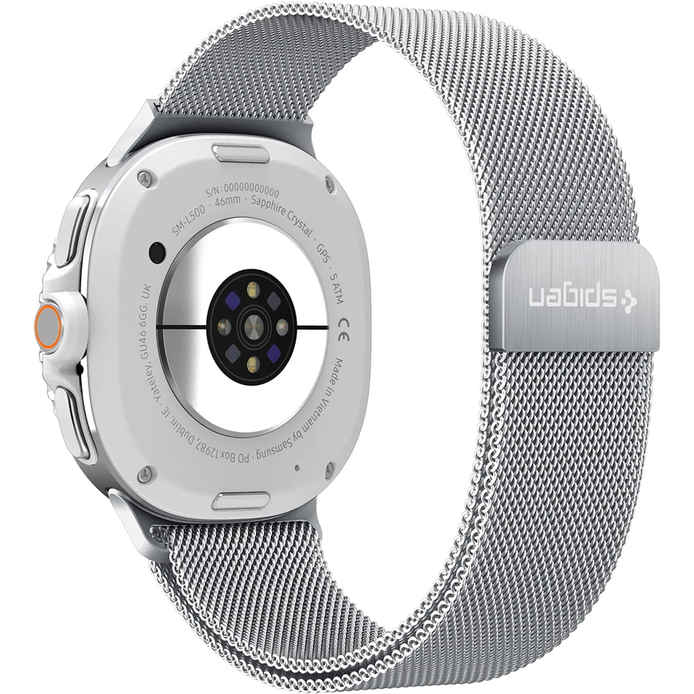 Řemínek Spigen Metal Fit pro Samsung Galaxy Watch9 / Watch8 / Watch8 Classic Series, stříbrný AMP10121