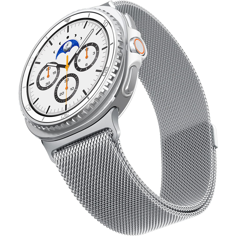 Řemínek Spigen Metal Fit pro Samsung Galaxy Watch9 / Watch8 / Watch8 Classic Series, stříbrný AMP10121