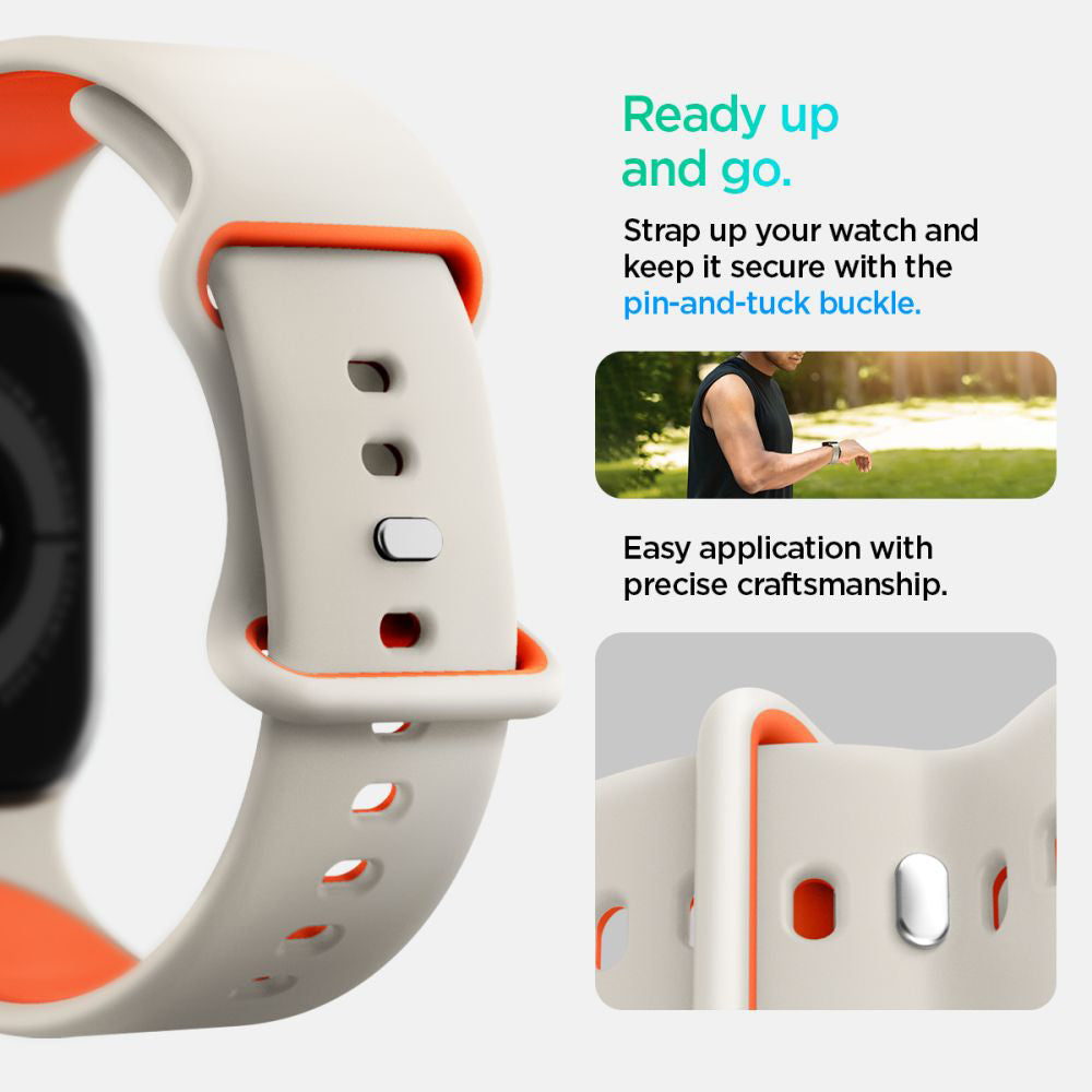 Popruh Spigen Nano Pop pro Apple Watch 42mm / 41mm / 40mm / 38mm Series, béžový
