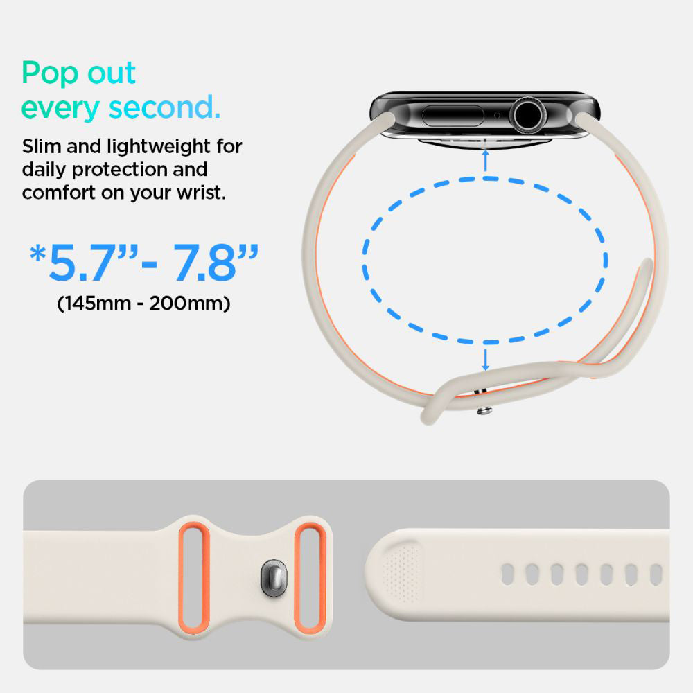 Popruh Spigen Nano Pop pro Apple Watch 42mm / 41mm / 40mm / 38mm Series, béžový
