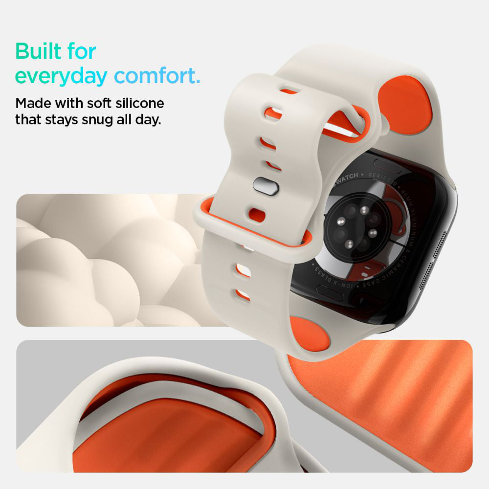Popruh Spigen Nano Pop pro Apple Watch 42mm / 41mm / 40mm / 38mm Series, béžový