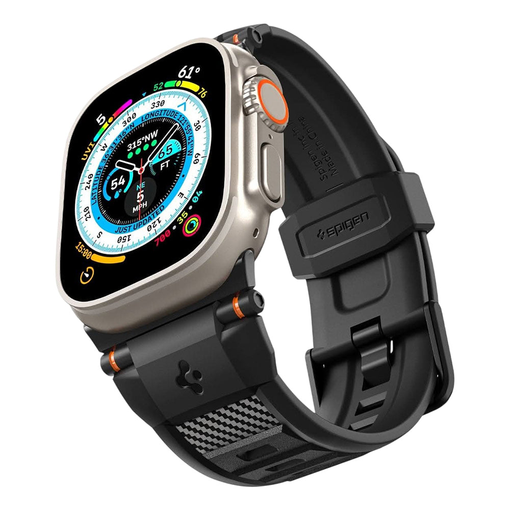 Řemínek Spigen Rugged pro Apple Watch 49mm / 46mm / 45mm / 44mm / 42mm Series, černý AMP07105