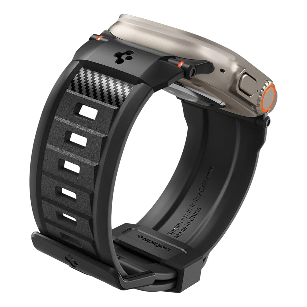 Řemínek Spigen Rugged pro Apple Watch 49mm / 46mm / 45mm / 44mm / 42mm Series, černý AMP07105