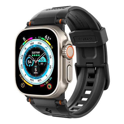 Řemínek Spigen Rugged pro Apple Watch 49mm / 46mm / 45mm / 44mm / 42mm Series, černý AMP07105