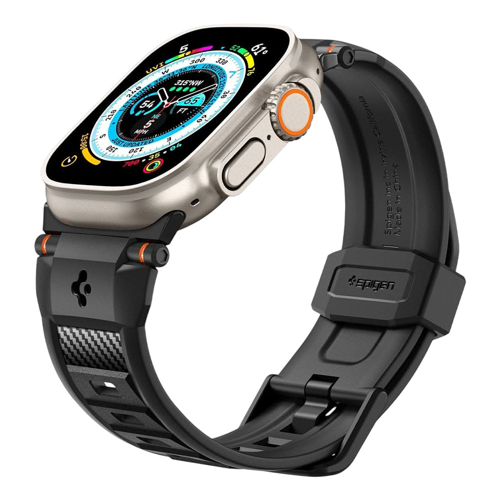 Řemínek Spigen Rugged pro Apple Watch 49mm / 46mm / 45mm / 44mm / 42mm Series, černý AMP07105