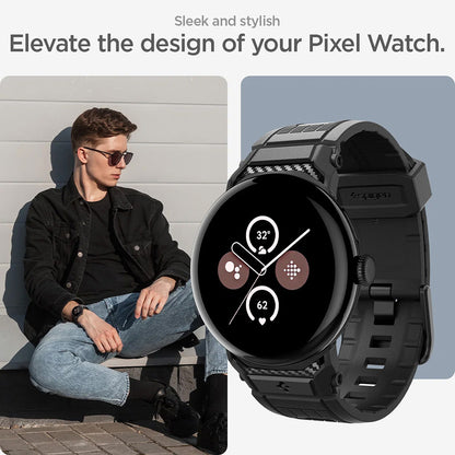 Řemínek Spigen Rugged pro Google Pixel Watch 45mm Series, černý AMP07600