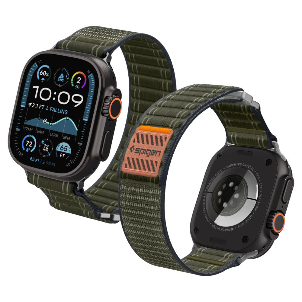 Popruh Spigen WBF0 pro Apple Watch 49mm / 46mm / 45mm / 44mm Series, Zelený