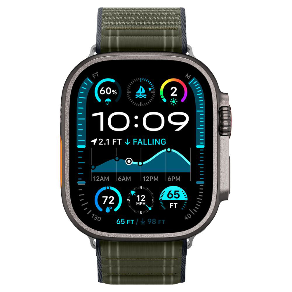 Popruh Spigen WBF0 pro Apple Watch 49mm / 46mm / 45mm / 44mm Series, Zelený