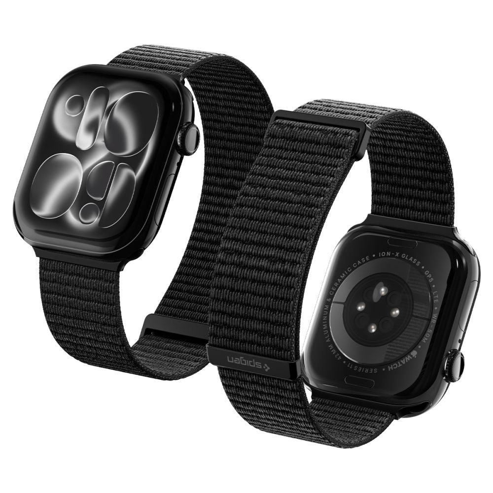 Řemínek Spigen WBF01 pro Apple Watch 49mm / 46mm / 45mm / 44mm Series, černý AMP11833