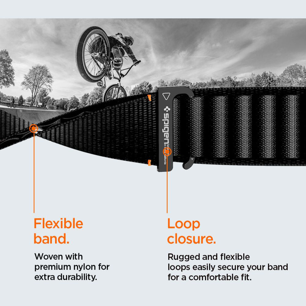 Popruh Spigen WBF1 pro Apple Watch 49mm / 46mm / 45mm / 44mm Series, Černá