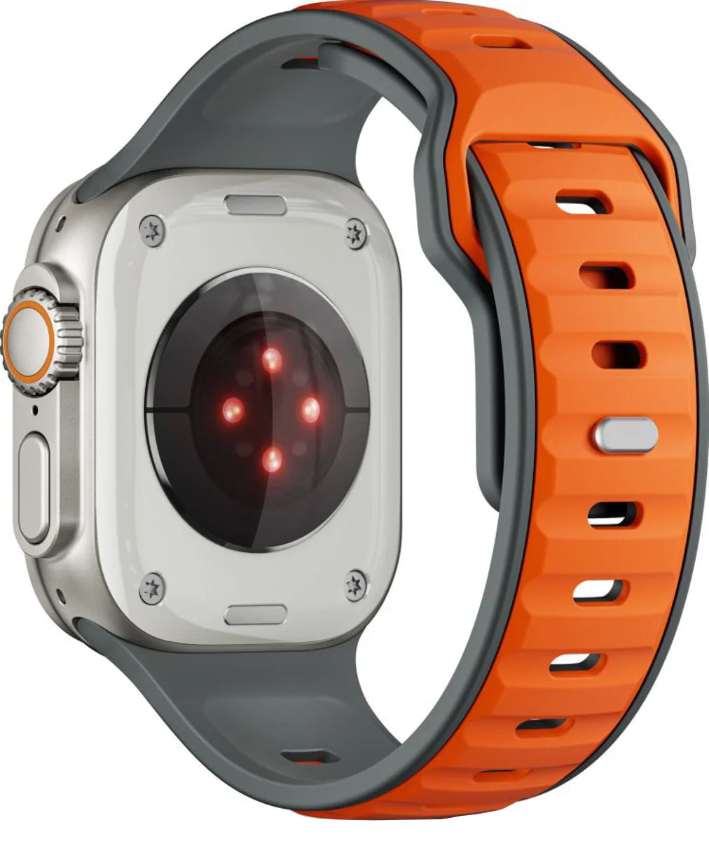 Pásek Tech-Protect Iconband Line pro Apple Watch 49mm / 46mm / 45mm / 44mm Series, Šedooranžová