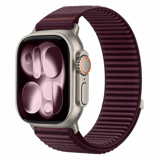 Řemínek Tech-Protect NylonLoop pro Apple Watch 49 mm / 46 mm / 45 mm / 44 mm Series, vínový
