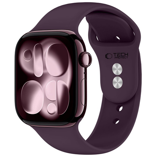 Řemínek Tech-Protect Silicone pro Apple Watch 42mm / 41mm / 40mm Series, vínová