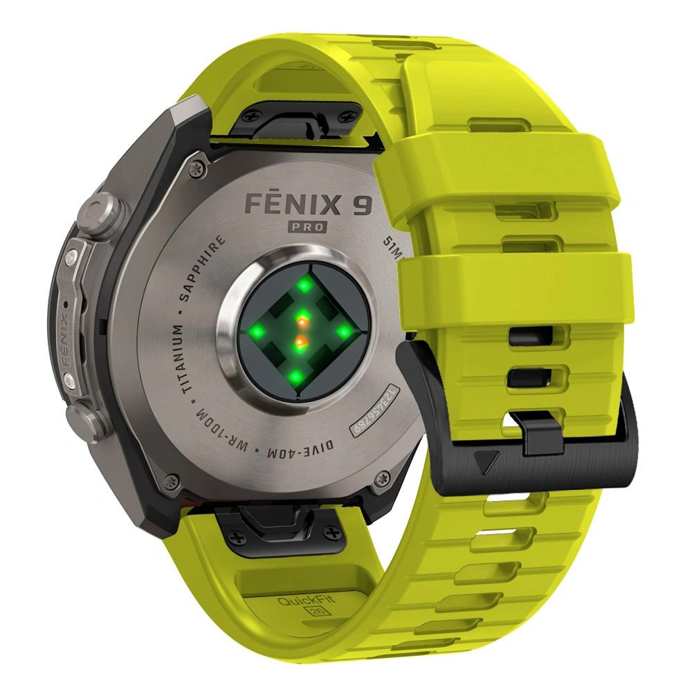 Silikonový řemínek Techsuit pro Garmin Fenix 5X / 5X Plus / 6X / 6X Pro / 7X / 8 / 8 Pro / 9 / 9 Pro, zelený