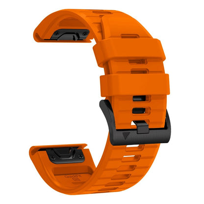 Silikonový řemínek Techsuit pro Garmin Fenix 5 / 6 / 6 Pro / 7 / 8 / 8 Pro / E / 9 / 9 Pro, oranžový