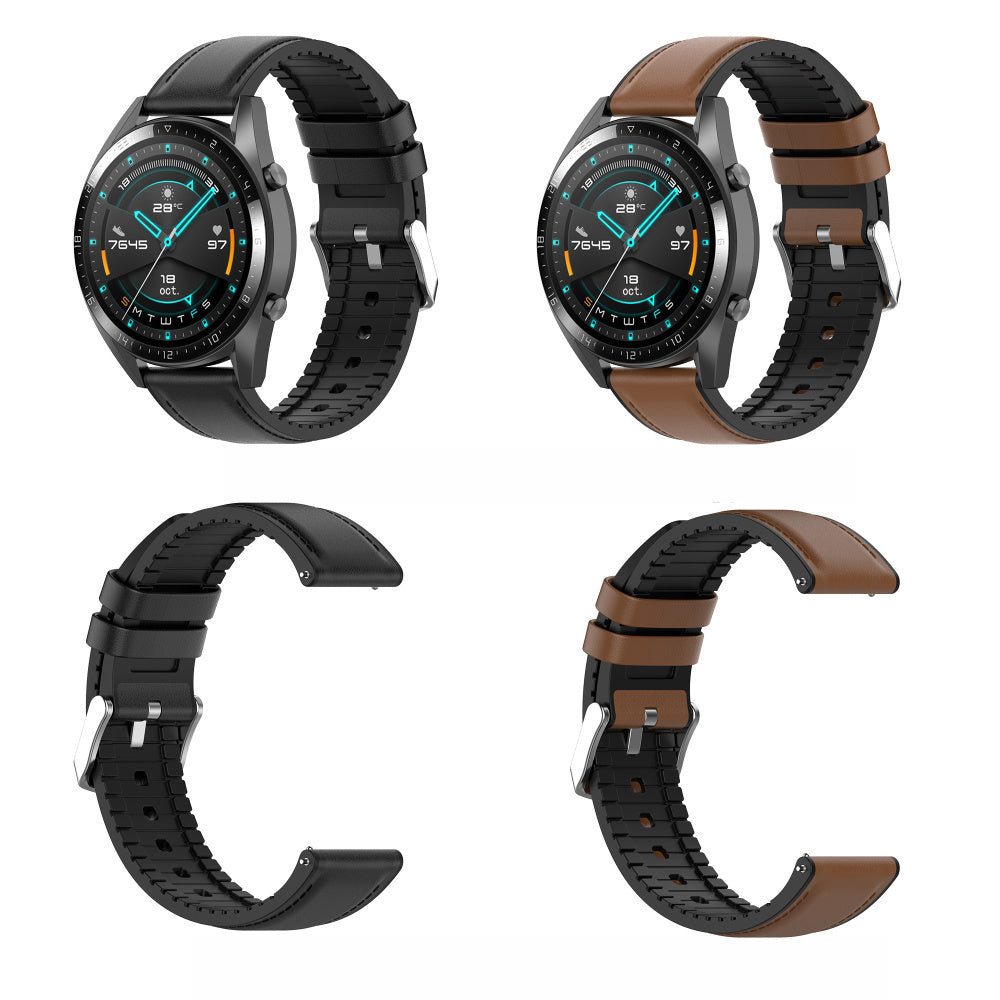 Techsuit W007 pásek pro Samsung Galaxy Watch / Huawei Watch Series, 20mm, Černý.